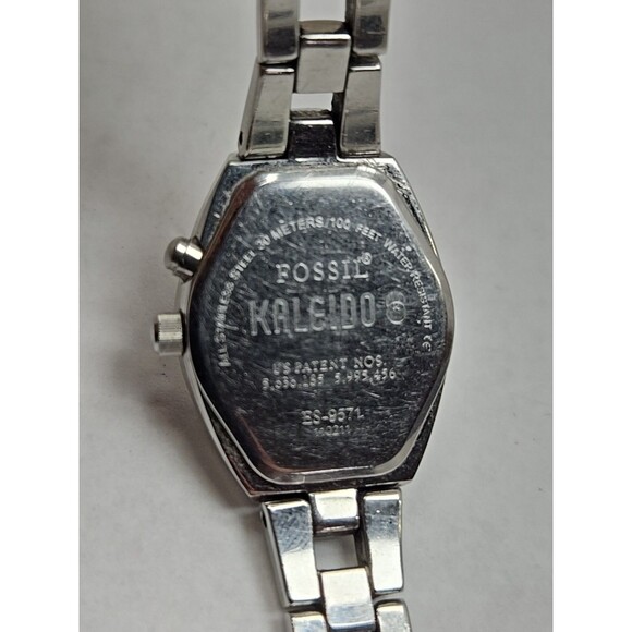 Fossil F2 Kaleido Big Tic Womens Green Floral Dial Stainless Watch New Battery main image 8